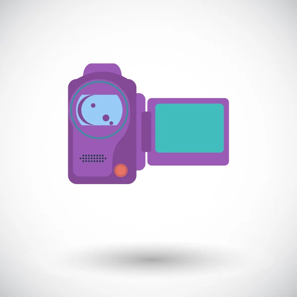 Câmera de vídeo único ícone . — Vetor de Stock