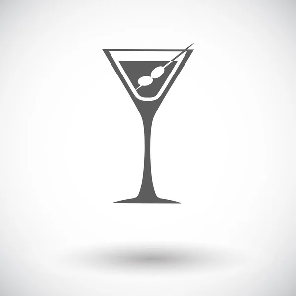 Martini icono único . — Vector de stock