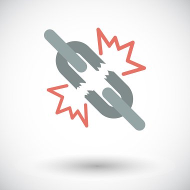 Tek kırık bağlantı simgesi