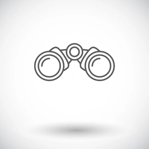 Binoculares icono plano — Vector de stock
