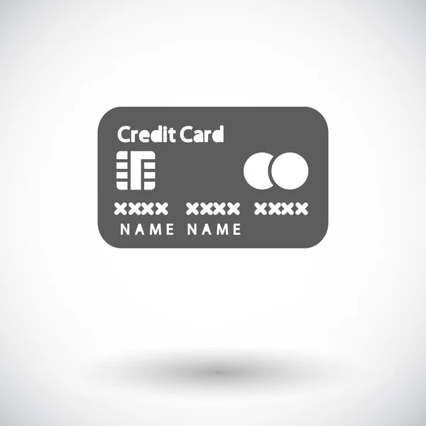 Tarjeta de crédito icono plano único . — Archivo Imágenes Vectoriales
