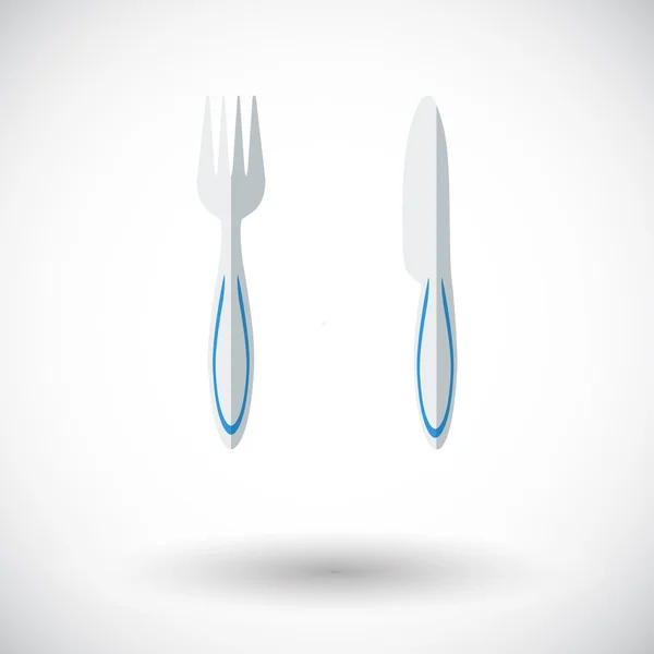 Cuchillo y tenedor — Vector de stock