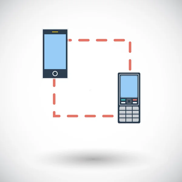 Telefon Synchronizovat jednu ikonu. — Stockový vektor