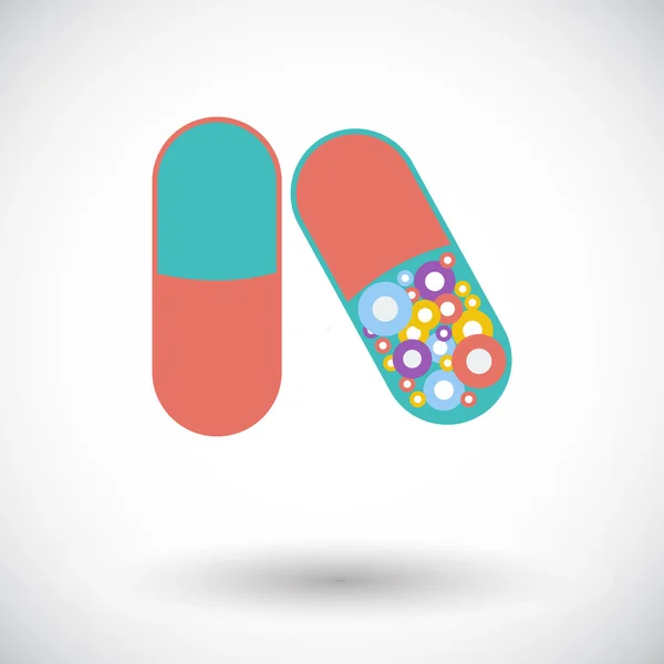 Icône pilules . — Image vectorielle