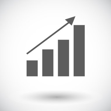 düz tek grafik simgesi.