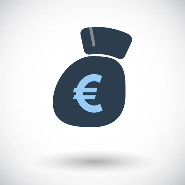 Ícone plano do euro . — Vetor de Stock