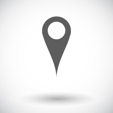 harita işaretçi tek düz simgesi.