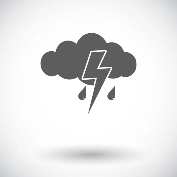 Tormenta icono plano . — Vector de stock