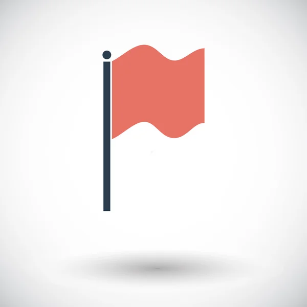 Vlag flat één pictogram. — Stockvector