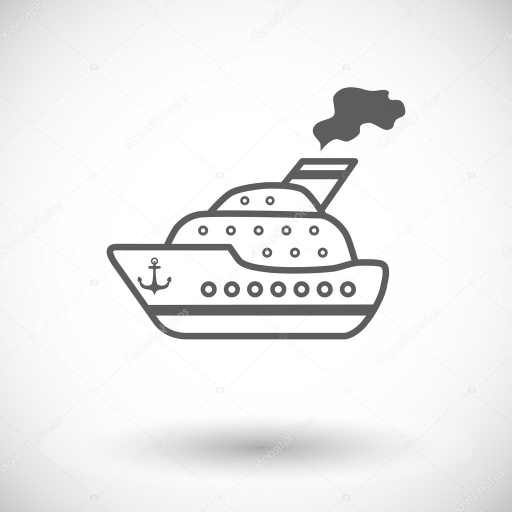 Ship flat icon.