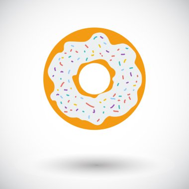 Donut düz simgesi
