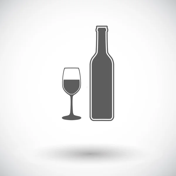Icône plat vin — Image vectorielle