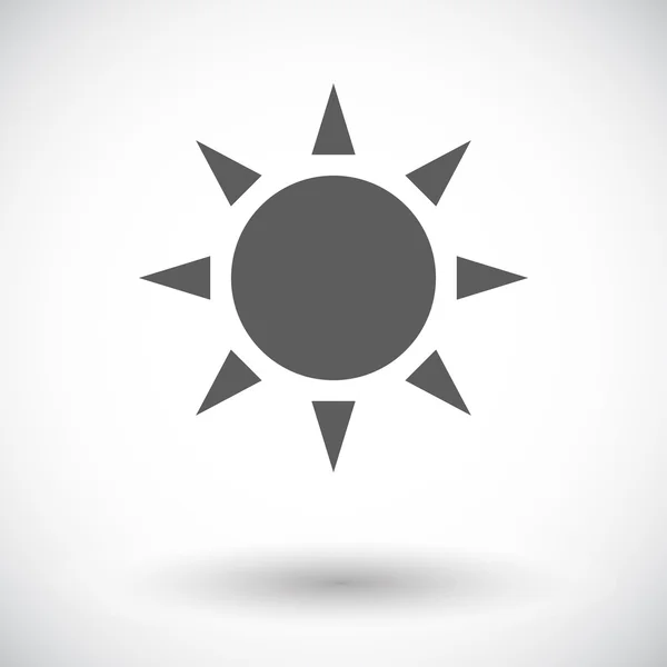 Sonne einzelne flache Symbol. — Stockvektor