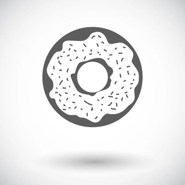 Donut icono plano — Vector de stock