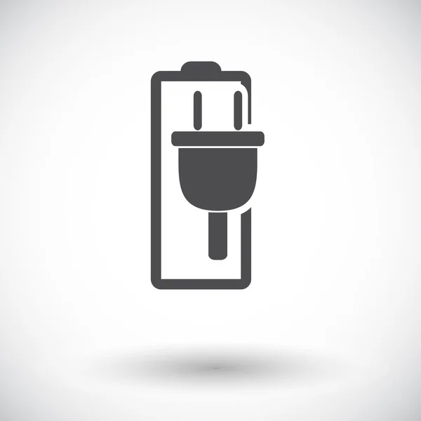 Charging the battery, single icon. — Stock Vector