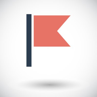 düz tek simge bayrak.