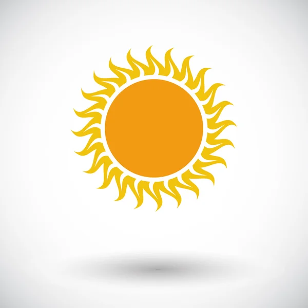 Sun single flat icon. — Stock Vector