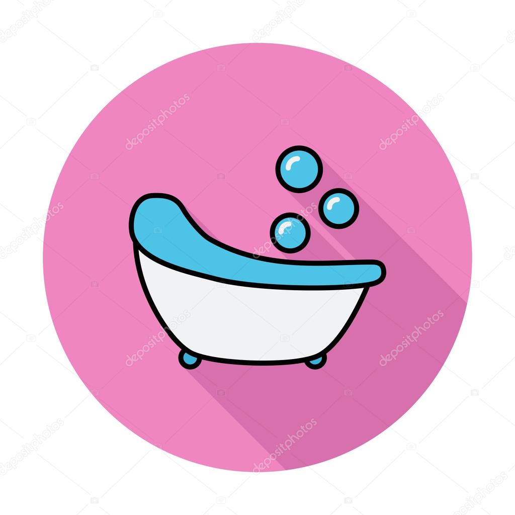 Bath icon. Flat vector related icon for web and mobile applications. It can be used as - logo, pictogram, icon, infographic element. Vector Illustration