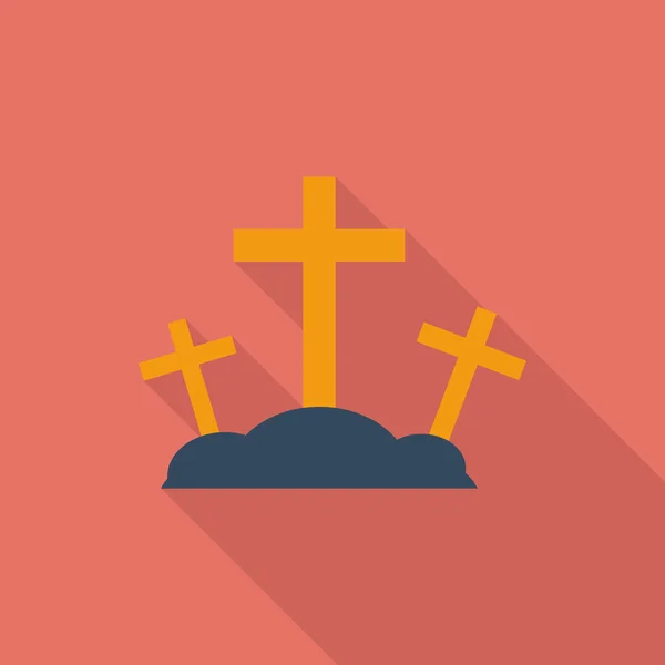 Golgotha één pictogram. — Stockvector