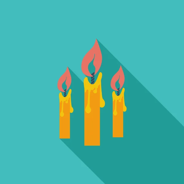 Kaarsen één pictogram. — Stockvector