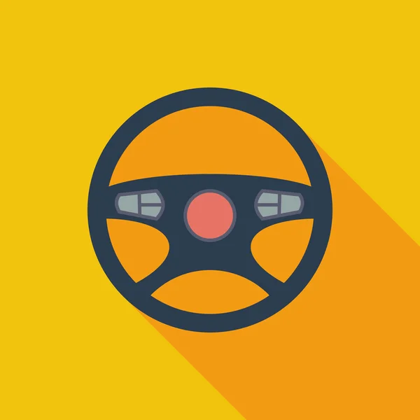 Icono del volante del coche. — Vector de stock