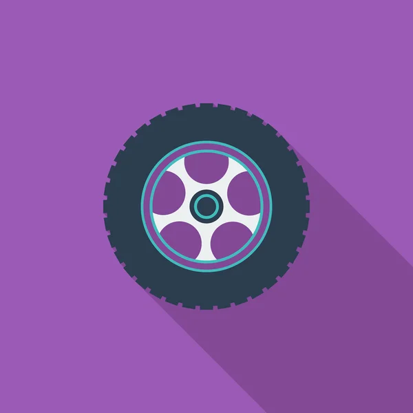 Icône roue de voiture . — Image vectorielle