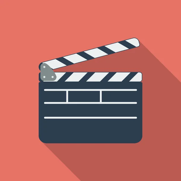 Directeur clapperboard icoon. — Stockvector