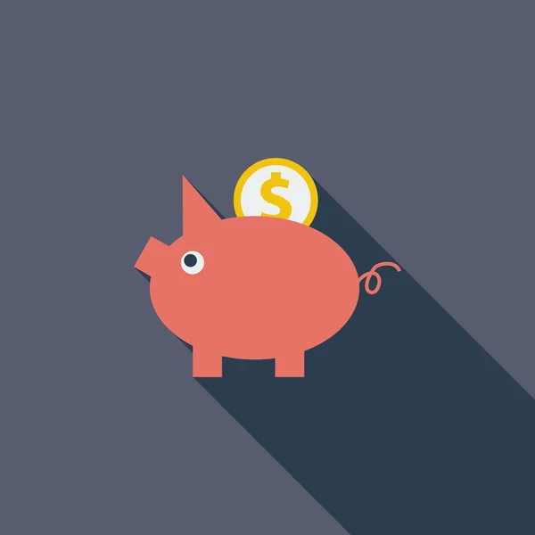 Piggy bank icon. — Stock Vector