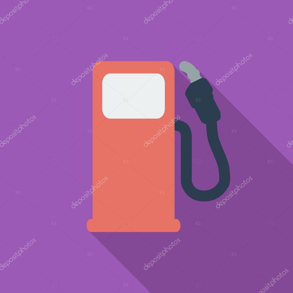 Fuel icon. Flat vector related icon with long shadow for web and mobile applications. It can be used as - logo, pictogram, icon, infographic element. Vector Illustration