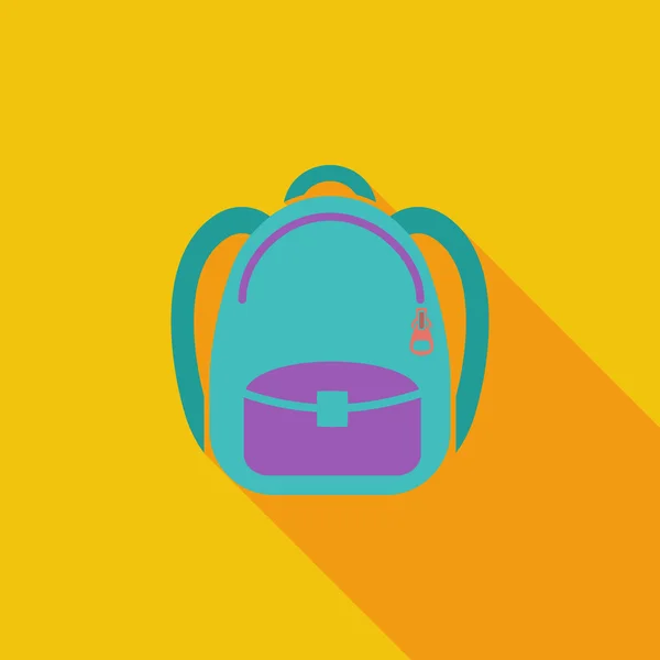 Icono de bolsa de escuela — Vector de stock