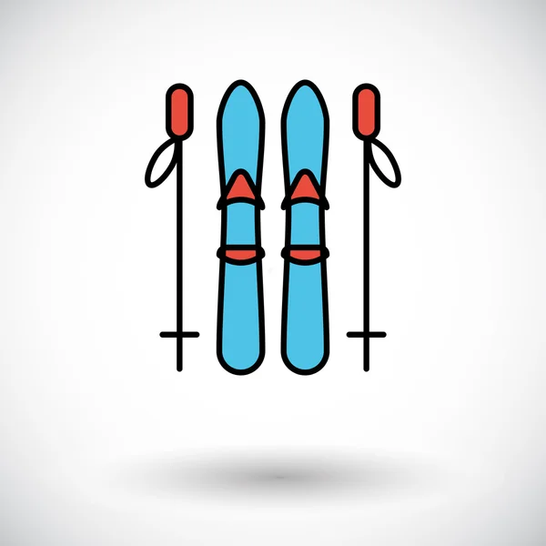 Ikona narciarskich — Wektor stockowy