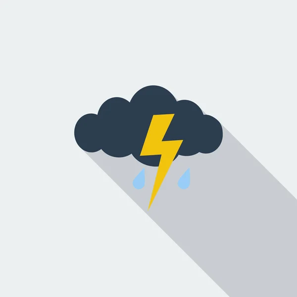 Tormenta icono plano . — Vector de stock