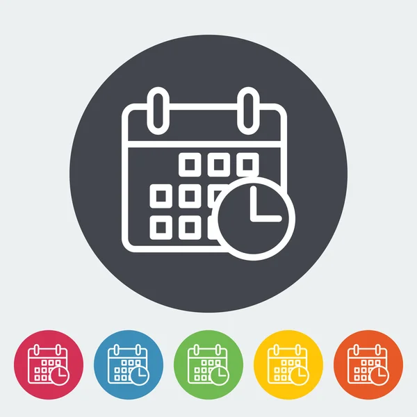 Calendario con reloj — Vector de stock