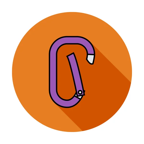 Climbing carabiner — Stock Vector