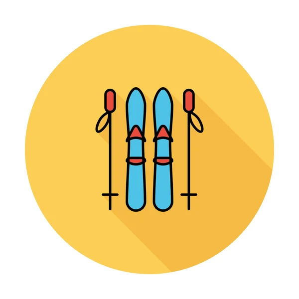 Ícone de esqui — Vetor de Stock