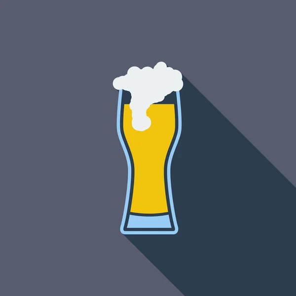 Пиво плоских значок — стоковий вектор