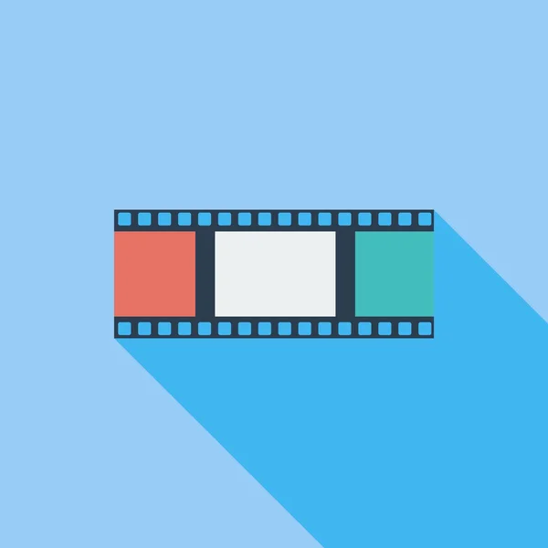 Film icône plate . — Image vectorielle