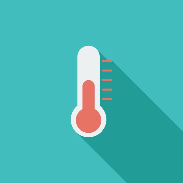 Ícone plano do termômetro . —  Vetores de Stock