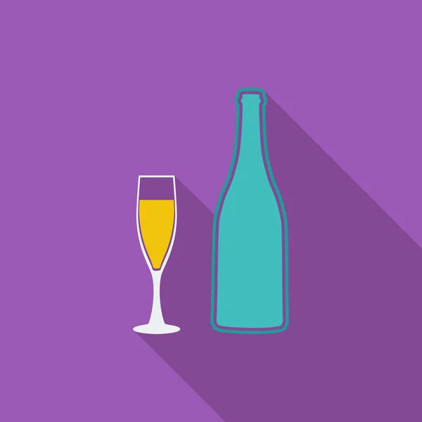 Вино плоская икона — стоковый вектор