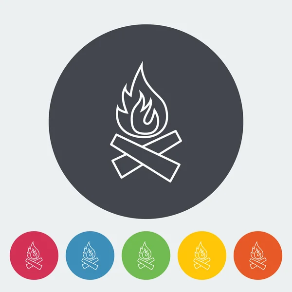 Ikona ohně — Stockový vektor