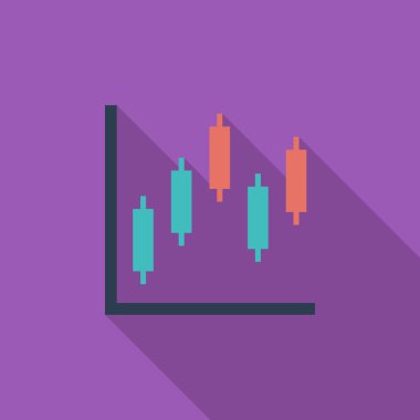 düz tek grafik simgesi.