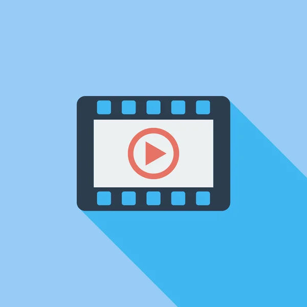 Video player flat icon. — Stock Vector