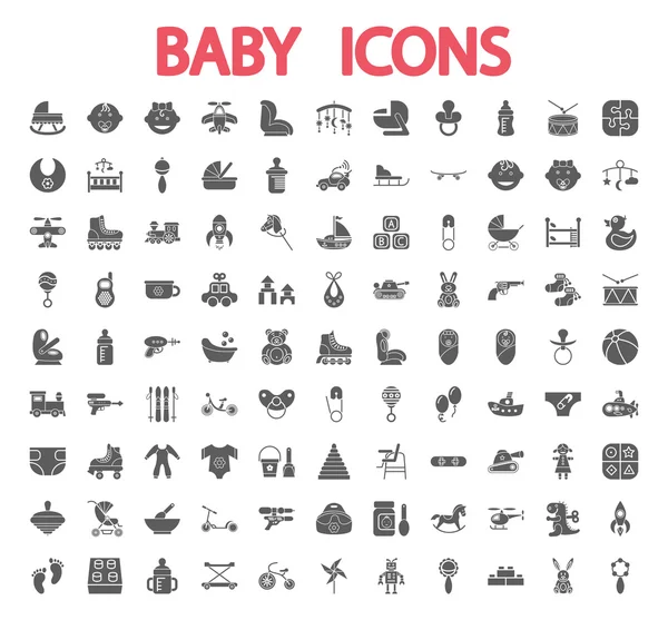 Baby icons set. — Stock Vector