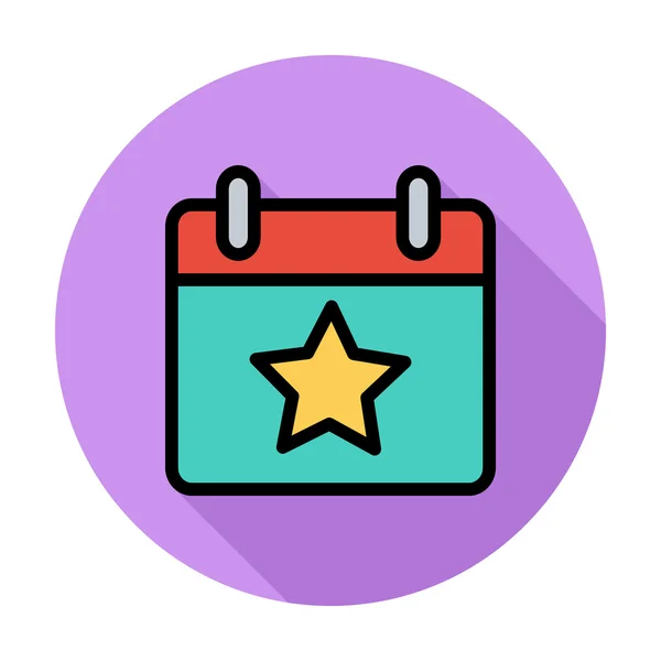 Calendario con estrella — Vector de stock