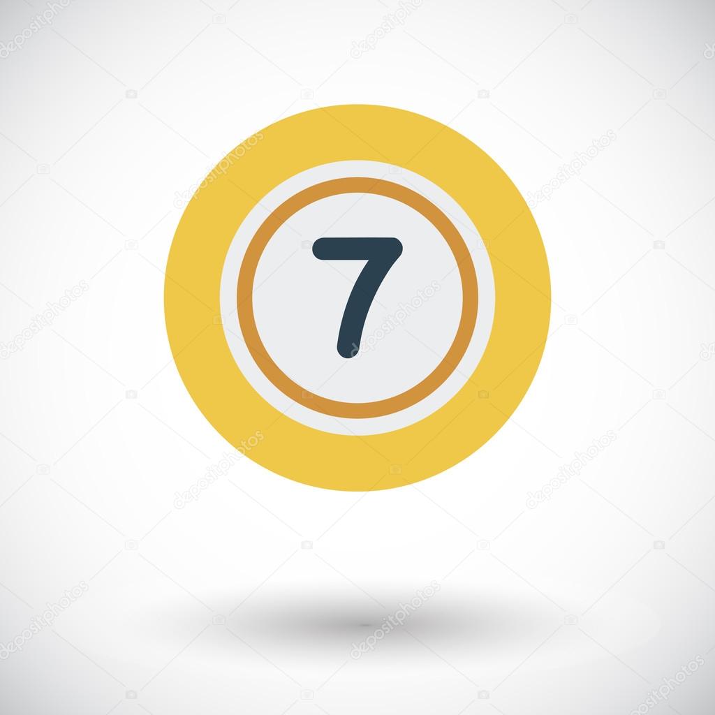 Lottery ball. Flat vector icon for mobile and web applications. Vector illustration