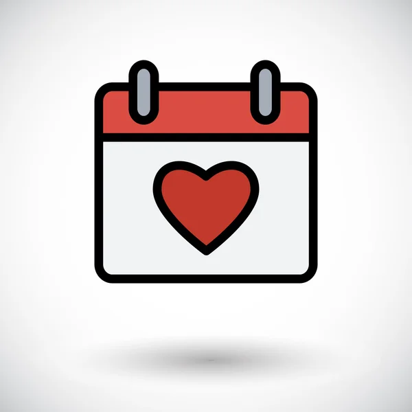 Ημερολόγιο με καρδιά — Διανυσματικό Αρχείο
