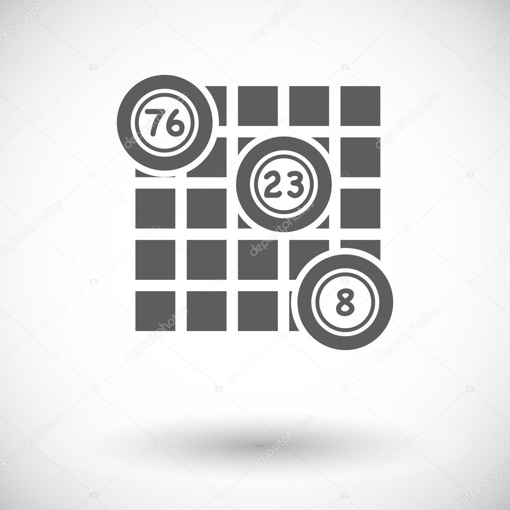 Keno. Single flat icon on white background. Vector illustration