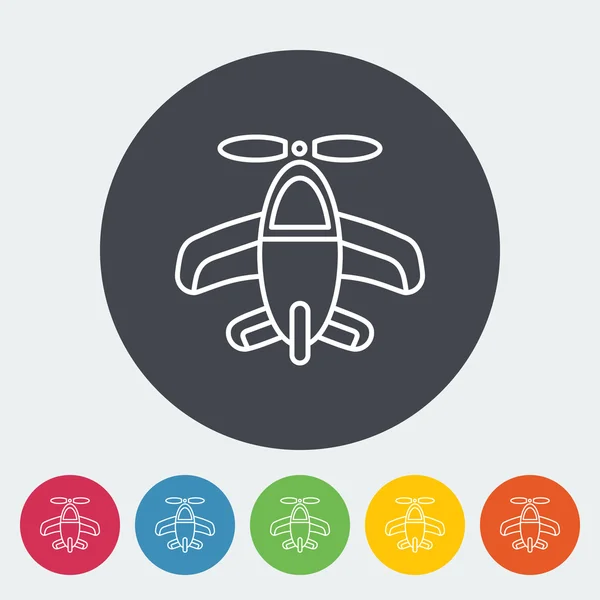 Flygplan leksak ikonen — Stock vektor