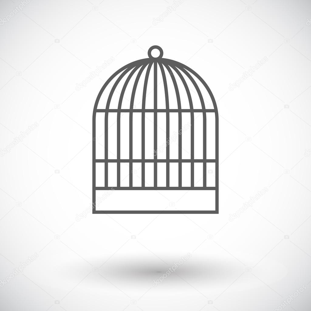 Cage icon. Thin line flat vector related icon for web and mobile applications. It can be used as - logo, pictogram, icon, infographic element. Vector Illustration