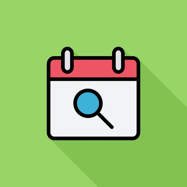 Kalender met search — Stockvector